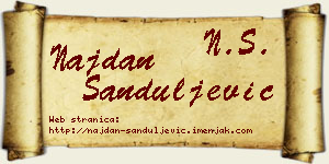 Najdan Sanduljević vizit kartica